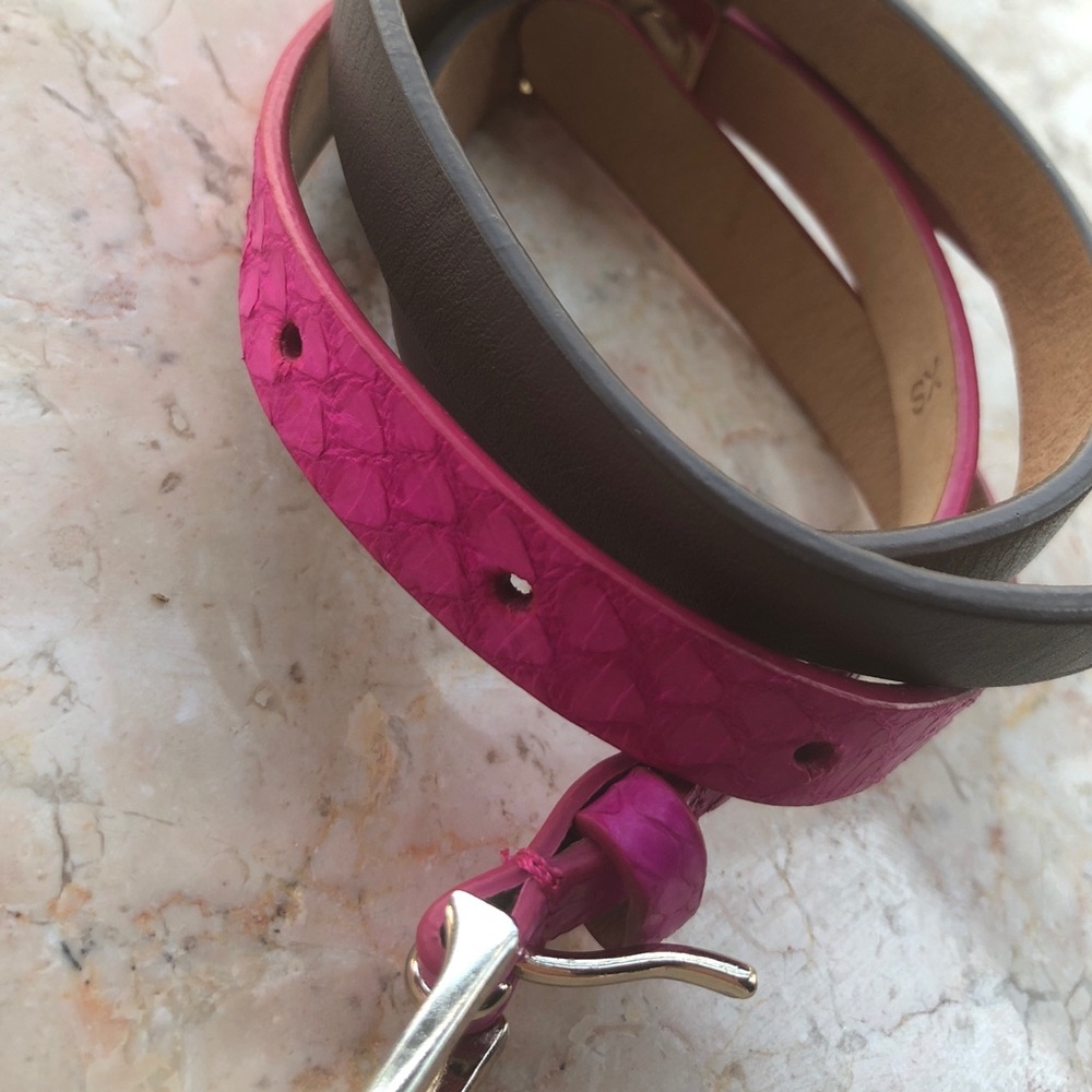 JCrew colorbock skinny belt XS